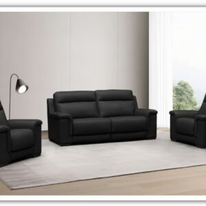 Palermo Power Recliner Sofa With USB Port in Black