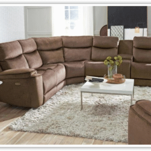 Wilmar Power Recliner Sectional Sofa in Brown