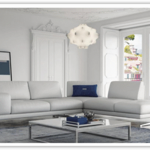 Spazio L-Shaped Leather Sectional Sofa with Chaise